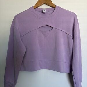90 Degree By Reflex Lilac Cutout Crewneck Sweatshirt